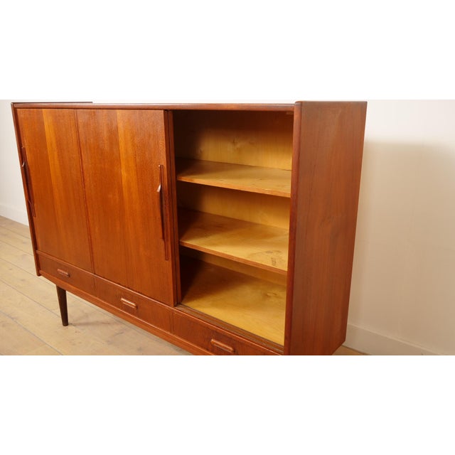 Vintage Danish Highboard in Teak For Sale - Image 16 of 18