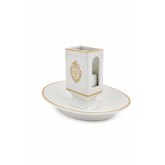 Ceramic Vintage the Plaza Hotel Nyc Ceramic Ashtray Matchbook Holder For Sale - Image 7 of 8