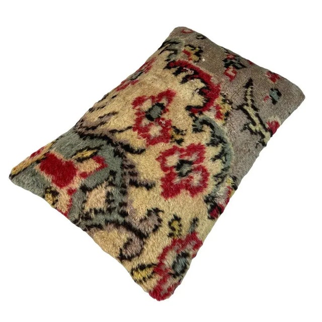 Textile Vintage Handmade Rug Cushion Cover For Sale - Image 7 of 11