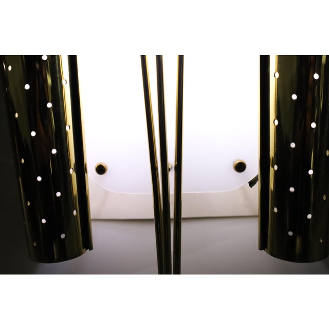 Mid-Century Modern Pair of Italian Wall Sconces in Brass and Lucite, 1960s For Sale - Image 3 of 8