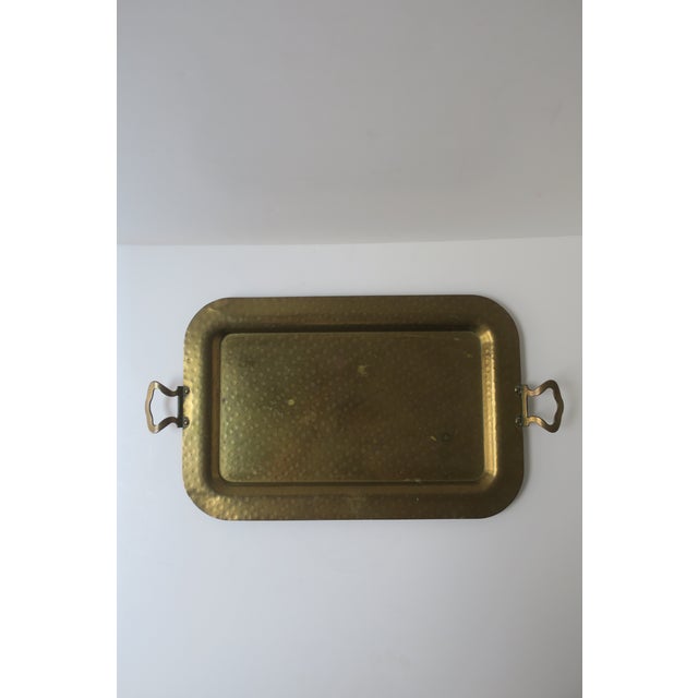 Brass Tray With Handles, Entertaining or Vanity, Circa Mid-20th Century For Sale - Image 10 of 12