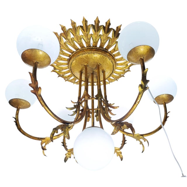 1950s Regency Style Chandelier, 1950s For Sale - Image 5 of 10