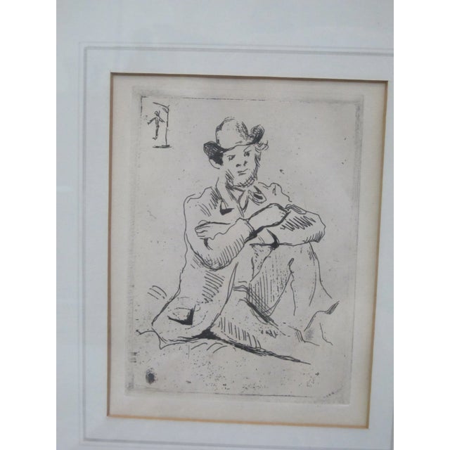 Paul Cezanne (French, 1839-1906) Original etching from an edition of 1000, c1905. Chrome frame measures 12" x 14 1/2",...