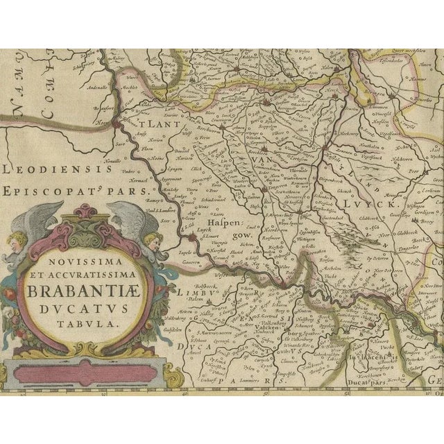Antique Map of Brabant For Sale - Image 4 of 6
