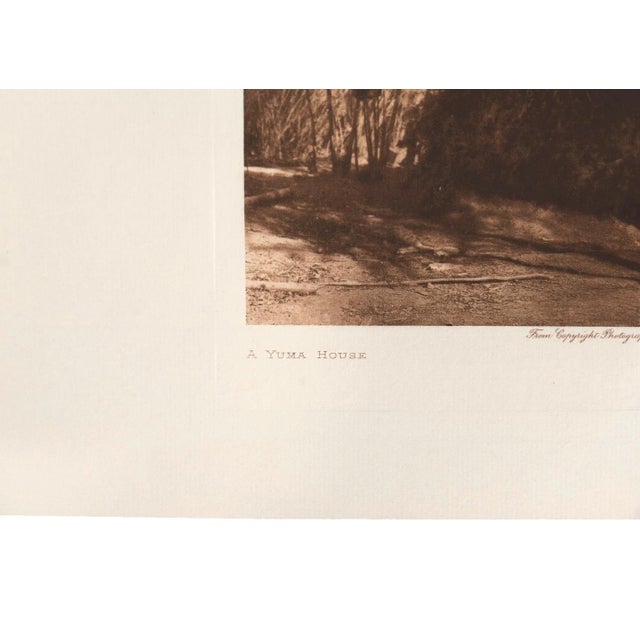 Edward S. Curtis Edward S. Curtis "A Yuma House" Original Vintage Photogravure on Gampi Tissue, 1907, Cardozo Collection For Sale - Image 4 of 4