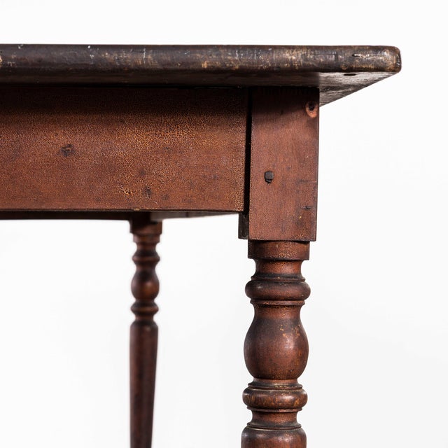 French Bobbin Leg Mid Oak Fruitwood Dining Table, 1940s For Sale - Image 4 of 11