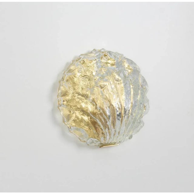 Murano Glass Shell Wall Light attributed to Limburg, Germany, 1970s For Sale - Image 3 of 11