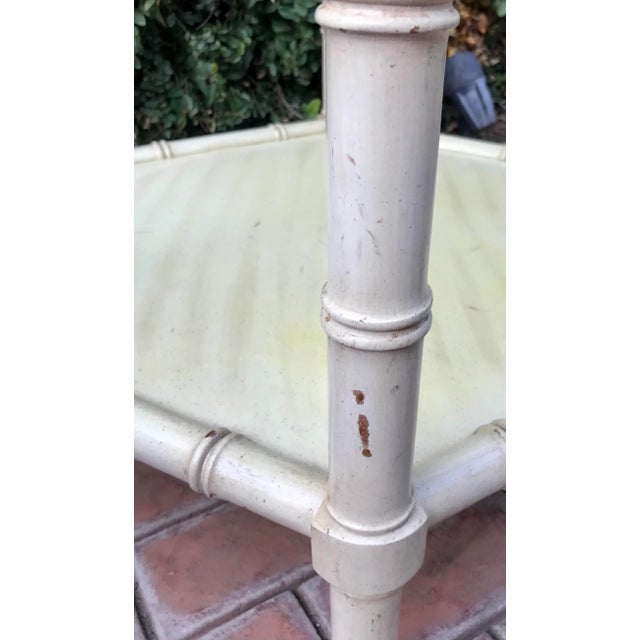 Vintage Faux Bamboo Chinoiserie Side Table, Allegro for Thomasville For Sale - Image 10 of 13