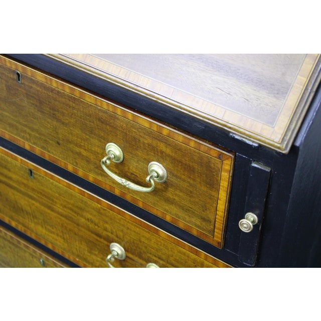 Late 19th Century Antique Victorian Inlaid Slant Top Desk For Sale In Boston - Image 6 of 11