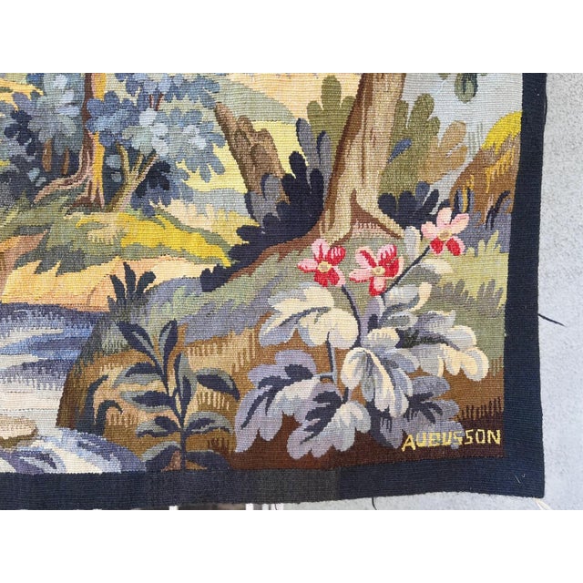 Aubusson Tapestry With Mountain Landscape and Bird For Sale In Los Angeles - Image 6 of 9
