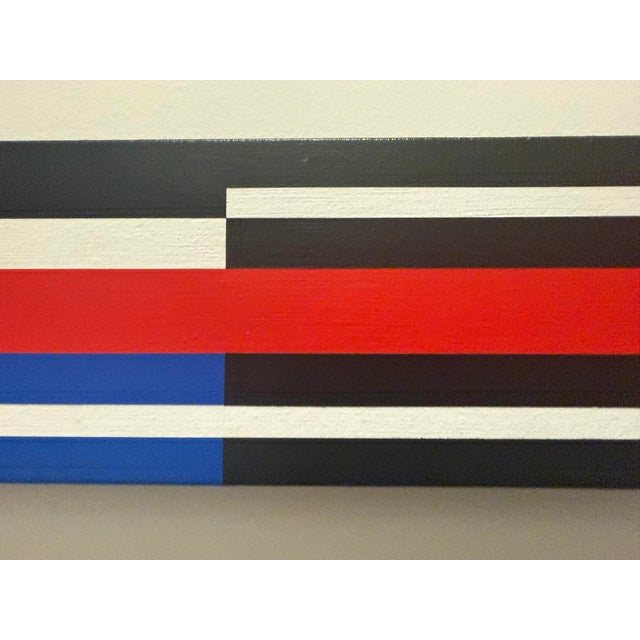 Contemporary Rare, Jo Niemeyer (1946-), Concrete Modern Abstract Painting on Canvas, Signed, Dated For Sale - Image 3 of 8