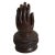 Brown Chinoiserie Large Ceramic Buddha Hands Sculpture Incense Burner For Sale - Image 8 of 8
