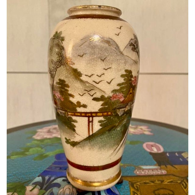 1970s Japanese Satsuma Pottery Vase For Sale In Dallas - Image 6 of 8