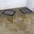 Late 20th Century Modern End or Side Tables 1 Rectangle & 1 Square W/Glass Inset Tops & Brass Plate Bases For Sale - Image 18 of 18