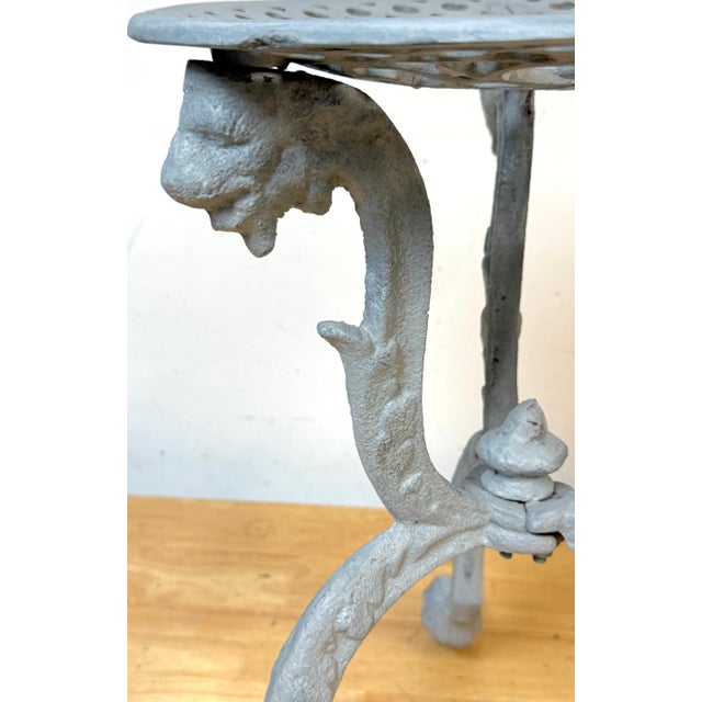 Pair Aesthetic Movement Cast Iron Garden Tabourets / Tables Possibly J.W. Fiske For Sale - Image 10 of 14