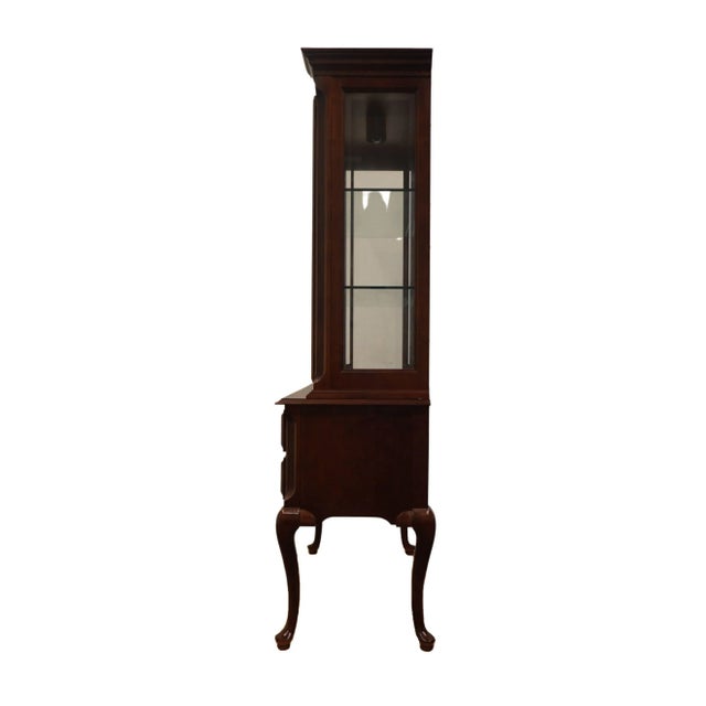 Keller Furniture Solid Cherry Traditional Style 40" Buffet W. Lighted Display China Cabinet 9672 For Sale - Image 12 of 12