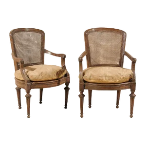 18th Century Italian Wooden Armchairs- A Pair
