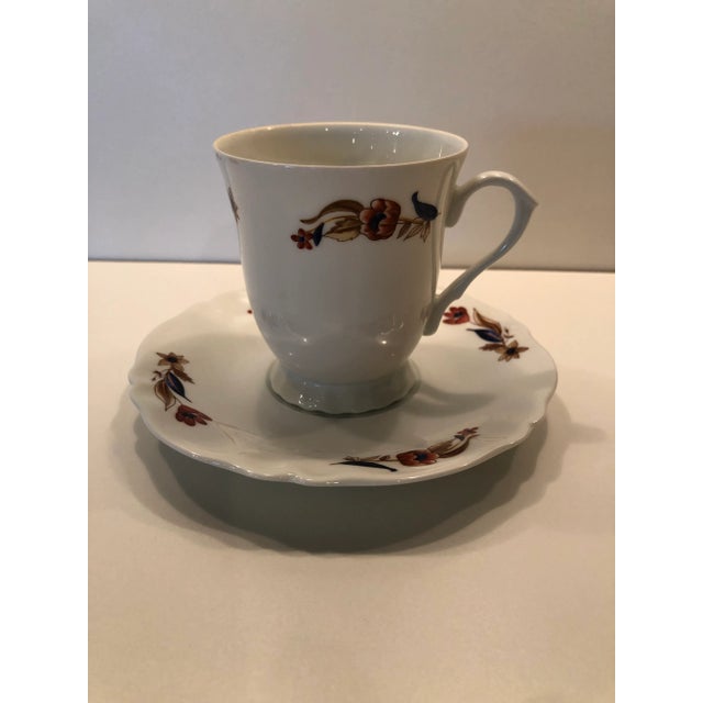 Beautiful Chamart Limoges France China of 4 place settings.Dinner plate is 10 inches in diameter. Side plate is 6.5 inches...