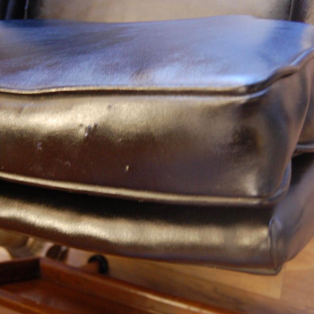 MidCentury Black Vinyl Club Chair Chairish