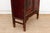 Wood Antique Painted Medallions Red Lacquer Tall Cabinet For Sale - Image 7 of 10
