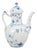 Vintage Blue Fluted Plain Porcelain Coffee Pot from Royal Copenhagen, 1958 For Sale