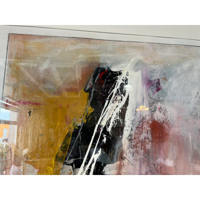 1980's Tony Magar Expressionist Abstract Painting, Framed For Sale - Image 9 of 12