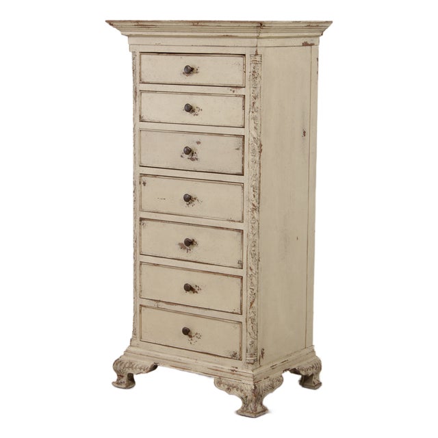 Habersham Plantation 7 Drawer Painted Lingerie Chest For Sale