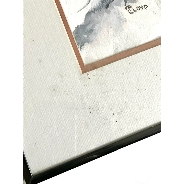 Signed Vintage 1970s Multi Color Abstract Watercolor Painting /Abstract Expressionist Art / Modernist Drawing For Sale - Image 9 of 9