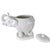 1970s Vintage Andrea by Sadek White Porcelain Elephant Candy Dish | Elephant Lidded Trinket Box | Made in Japan | Foil Sticker For Sale - Image 5 of 16