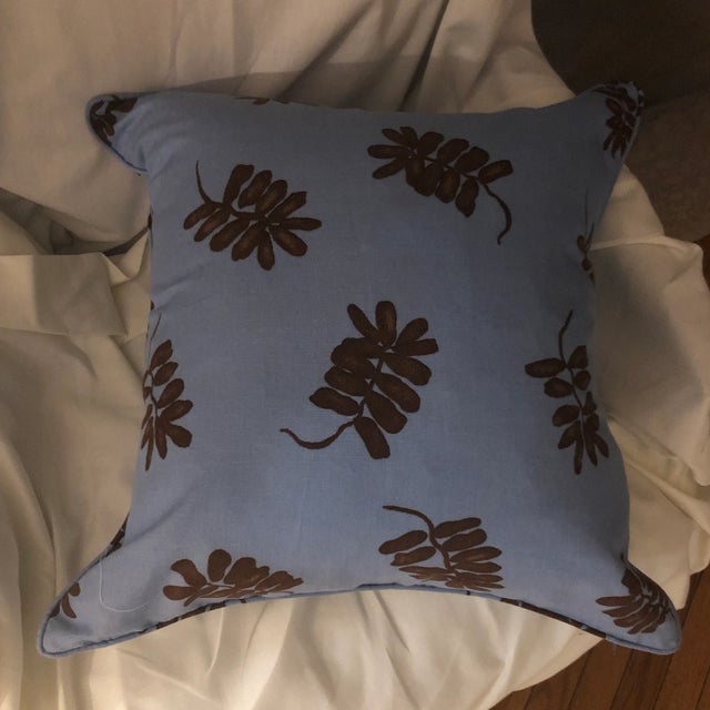 Beautifully made designer fabric pillows with welting and zippers. NO INSERTS