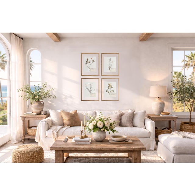 Mid-Century Modern Custom Framed Antique Finnish Herbarium Botanical Specimens (Floating Photo Picture Frame) For Sale - Image 3 of 9