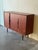 Brown 1960s Danish Teak Credenza - Mid Century Modern Sideboard With Sliding Doors & Pull-Out Trays For Sale - Image 8 of 10