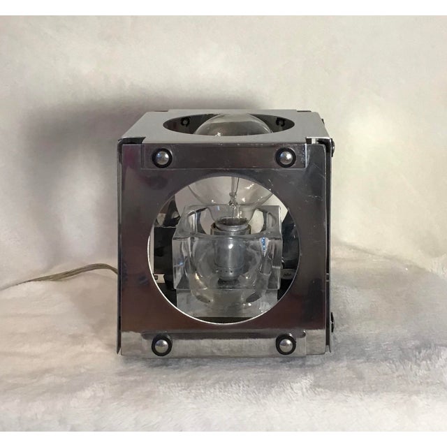 Vintage Peill & Putzler Cube Chrome With Ice Cube Glass Industrial