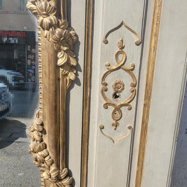 Large Louis XV Gilt and Lacquered Wood Trumeau, 19th Century For Sale - Image 6 of 18