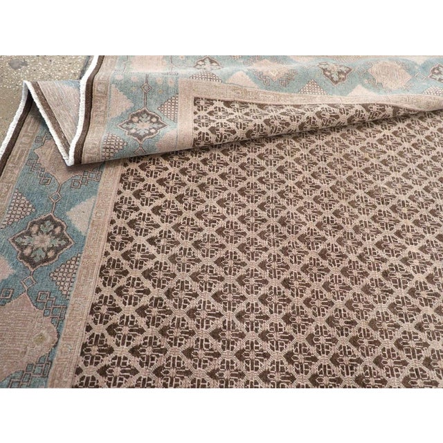 Chocolate Galerie Shabab Collection Early 20th Century Persian Serab Accent Rug For Sale - Image 8 of 8