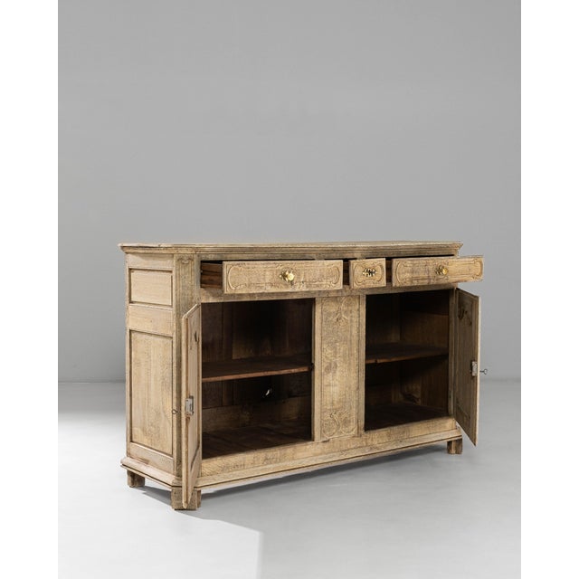 19th Century French Louis XV Oak Buffet For Sale - Image 9 of 18