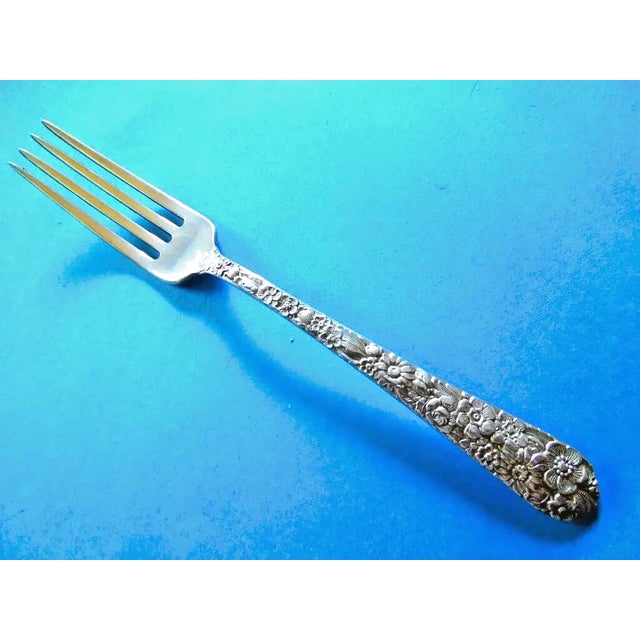 Mid 20th Century 1932 Alvin Bridal Bouquet Sterling Silver Dinner Fork - No Mono For Sale - Image 5 of 5