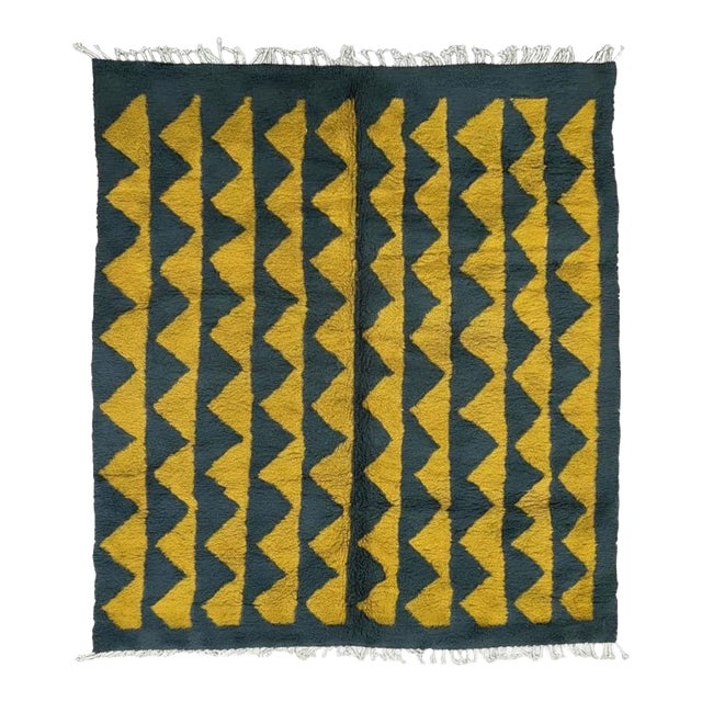 Authentic Handmade Moroccan Rug - 9.8 X 8.4 Ft For Sale