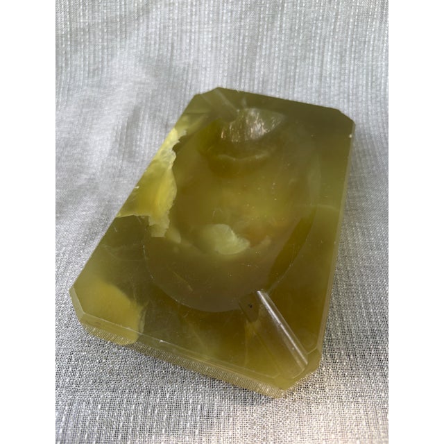Mid-Century Modern Mid Century Green Marble Catchall Ashtray For Sale - Image 3 of 16
