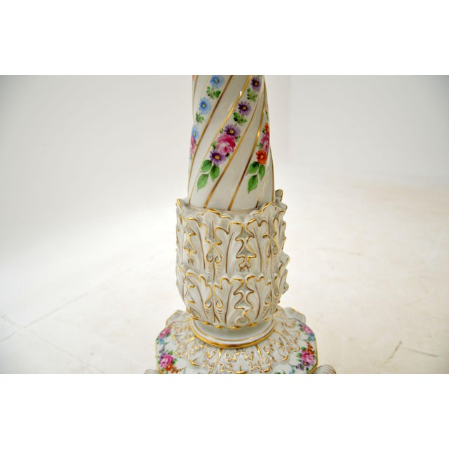 Dresden Style Porcelain Side Table, 1950s For Sale - Image 6 of 12
