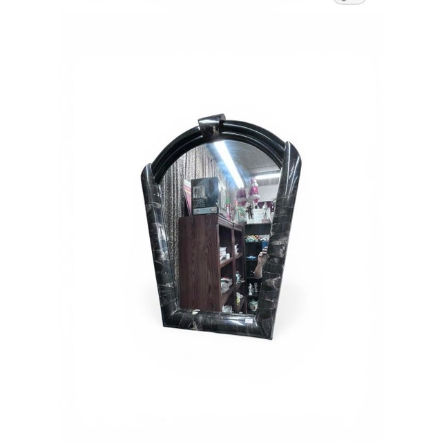 Large Rare Vintage Hollywood Regency Tessellated Horn Wall Mirror For Sale In West Palm - Image 6 of 12