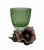 Jay Strongwater Green Glass & Jeweled Enamel Flower Vase.
