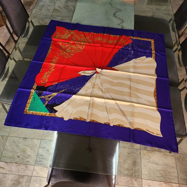 Vintage Hermès Silk Scarf Hilton McConnico Souvenirs De Paris For Sale In San Diego - Image 6 of 12