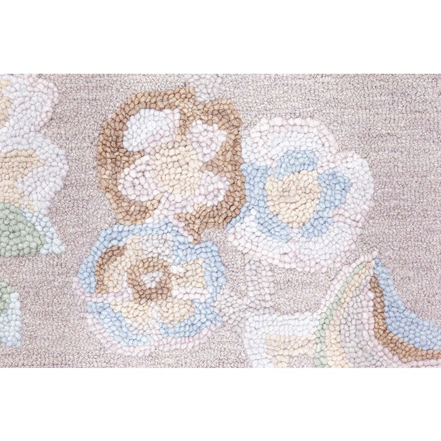 Mauve Hand-Tufted Modern Traditional Inspired Rug by Doris Leslie Blau For Sale - Image 8 of 9