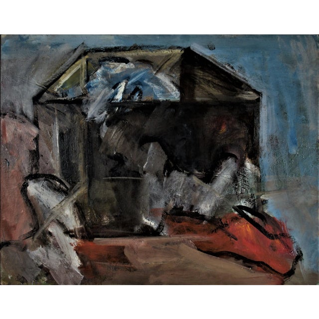 This artwork titled "Transformed Box #2" 1963-64 is an oil painting on canvas by noted Seattle artist Eugene Pizzuto,...