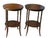 1970s Pair Tiered Faux Bamboo Side Tables For Sale - Image 9 of 13