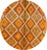 Beautiful Vintage Moroccan Tribal Wool rug with a geometric, interlocking diamond design in yellow, orange, and green....