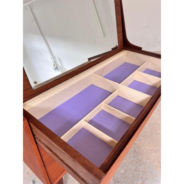 Teak Secretary with Dressing Table and Mirror, Denmark For Sale - Image 9 of 11