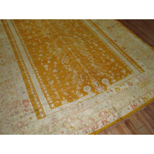 19th Century Angora Wool Oushak Rug For Sale - Image 4 of 18
