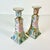 1980s Vintage Chinoiserie Boho Chic Hollywood Regency Peony Candleholders - A Pair. For Sale - Image 9 of 10